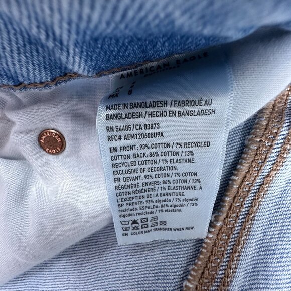 American Eagle Outfitters Denim Jean Shorts Womens Size 8 Light Wash Blue - Picture 5 of 10